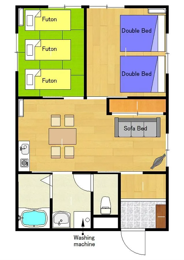 아파트 Nagahori Hairu Dotonbori Condo 오사카 일본